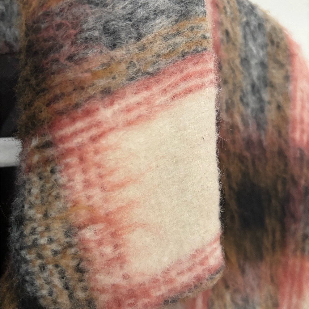 Anthropologie Plaid Blazer in Pink, Brown, and Cream - Picture 4 of 5